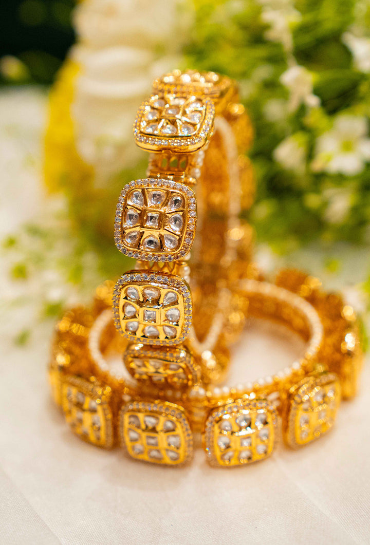 Kajri Polki Pacheli Bangles- Set of 2