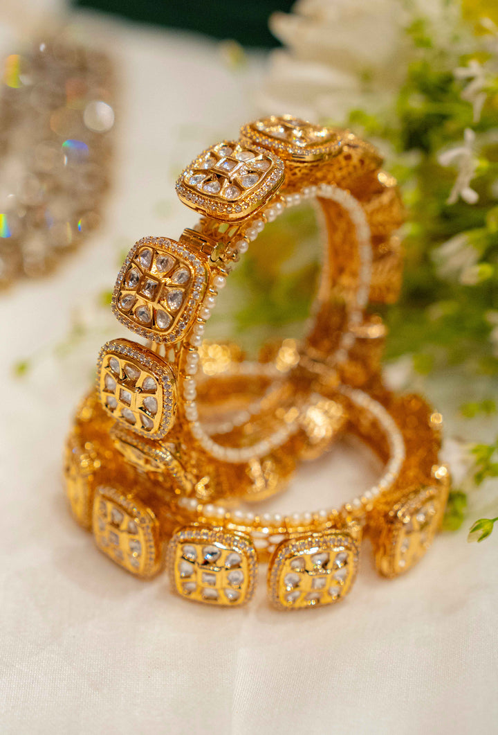 Kajri Polki Pacheli Bangles- Set of 2