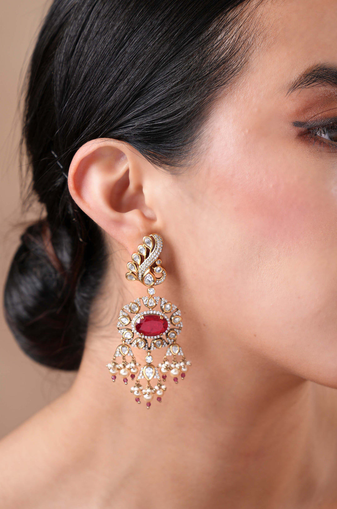 Ira Polki Ruby Earrings