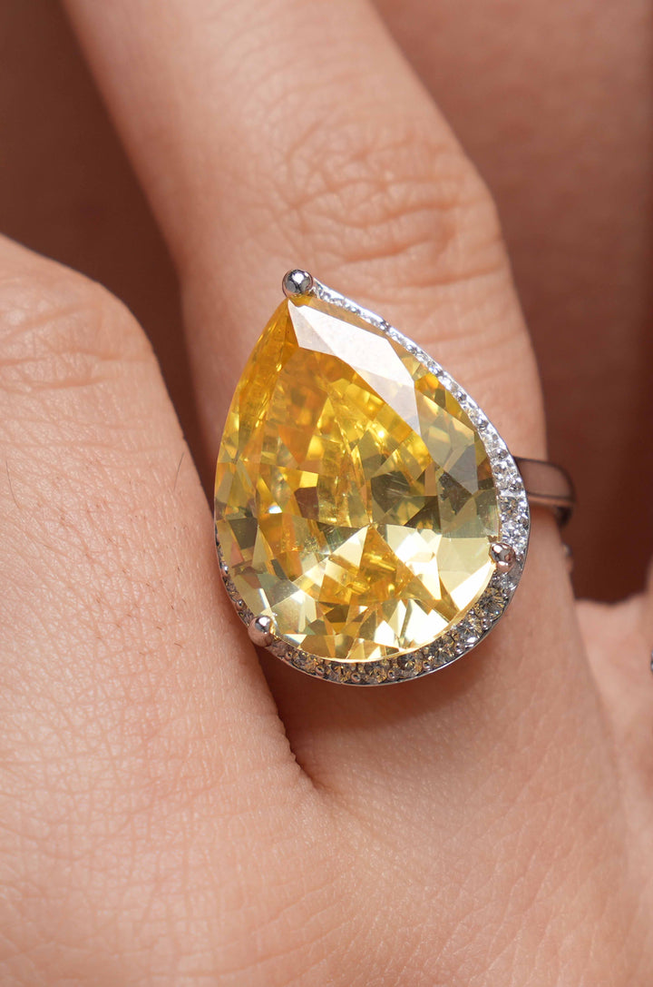 Meesha Topaz Diamond Ring