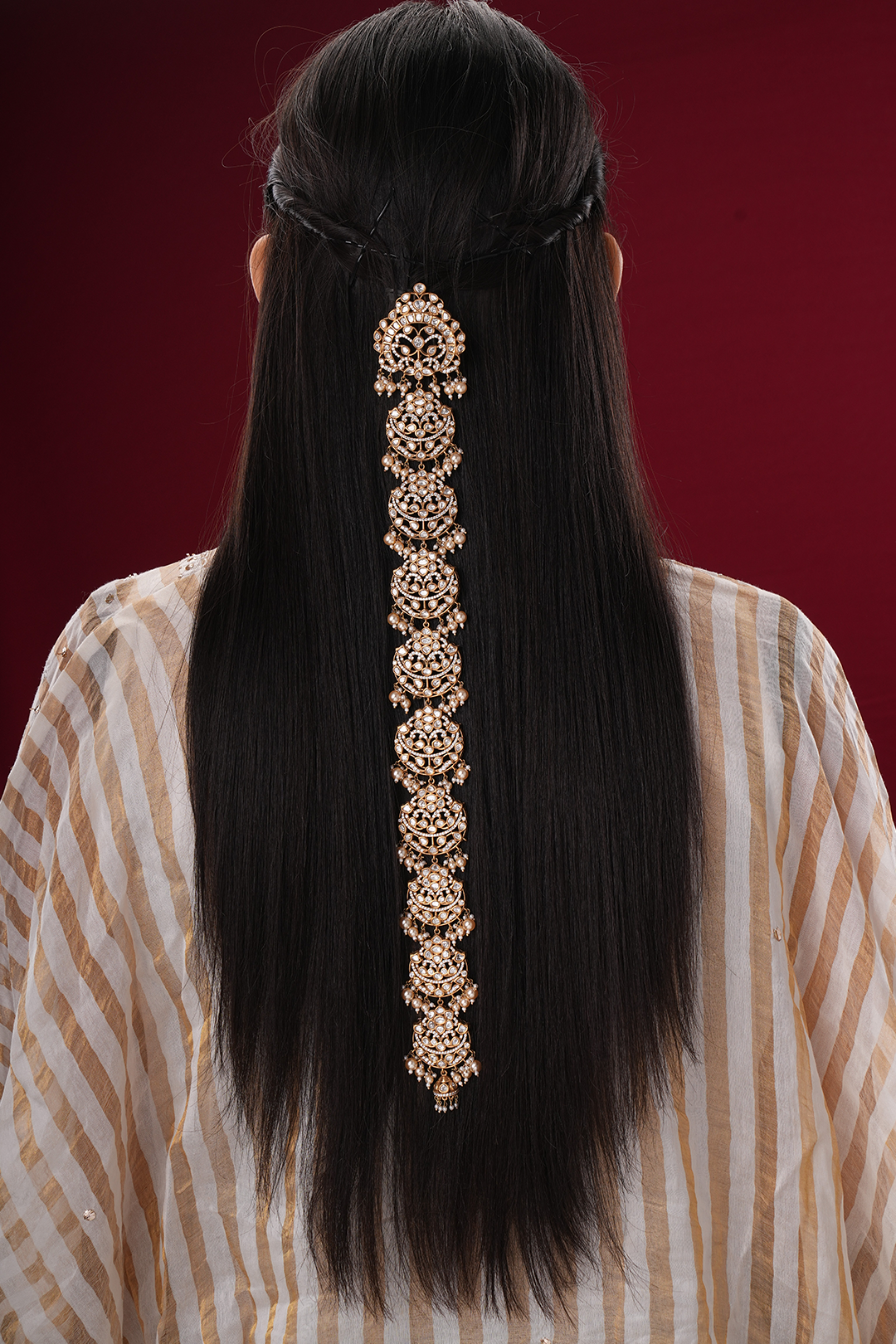 Ananya Polki Braid Pin