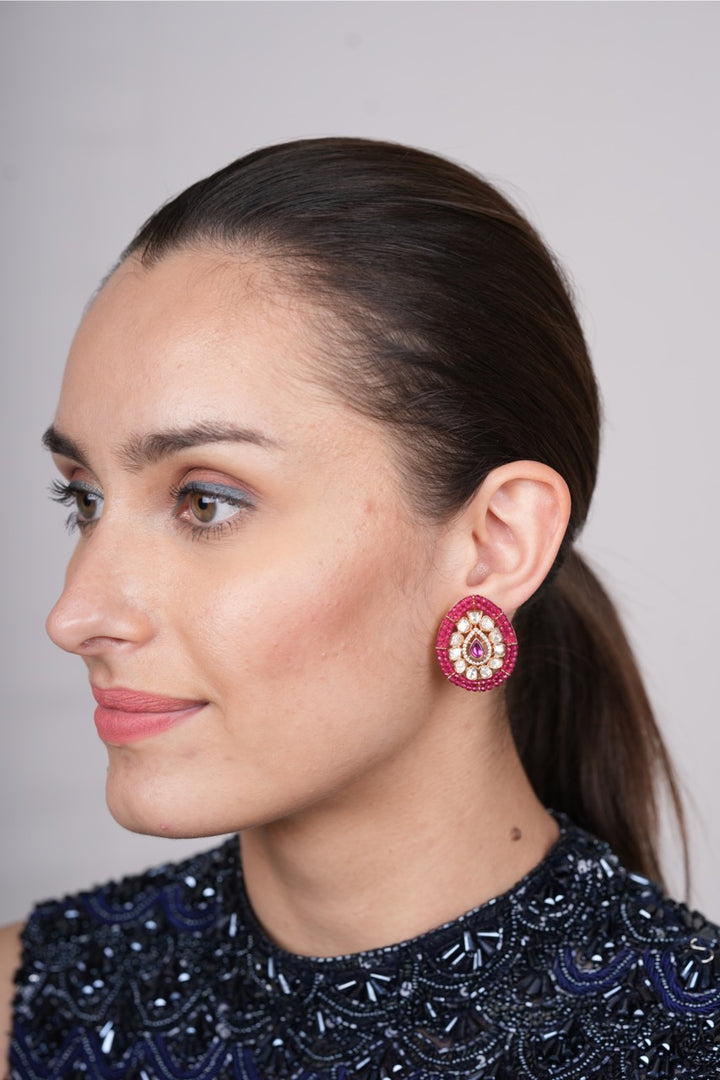 Olivia Ruby Polki Studs