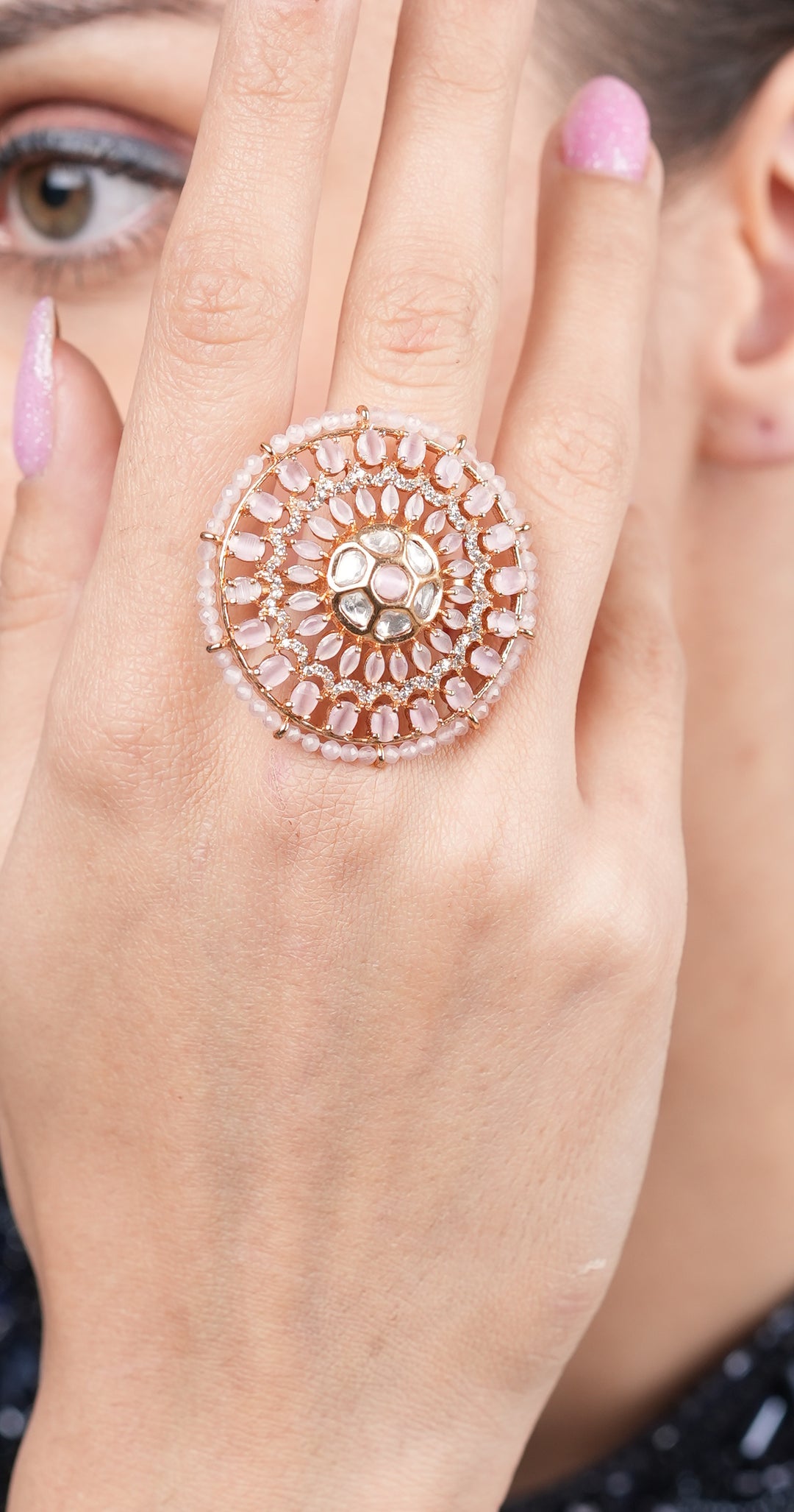 Indira Rose Pink Ring