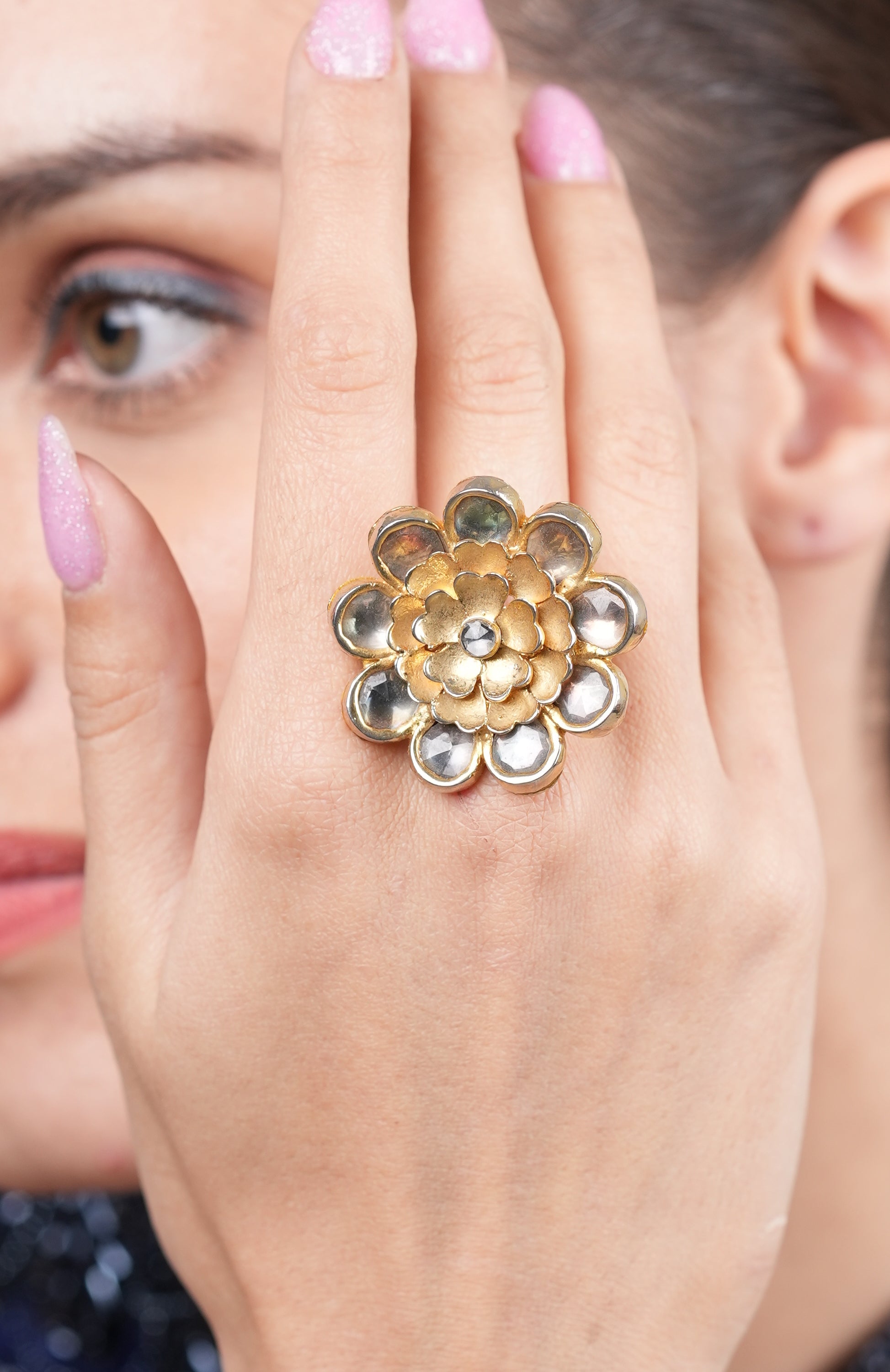 Akshita Antique Silver Ring