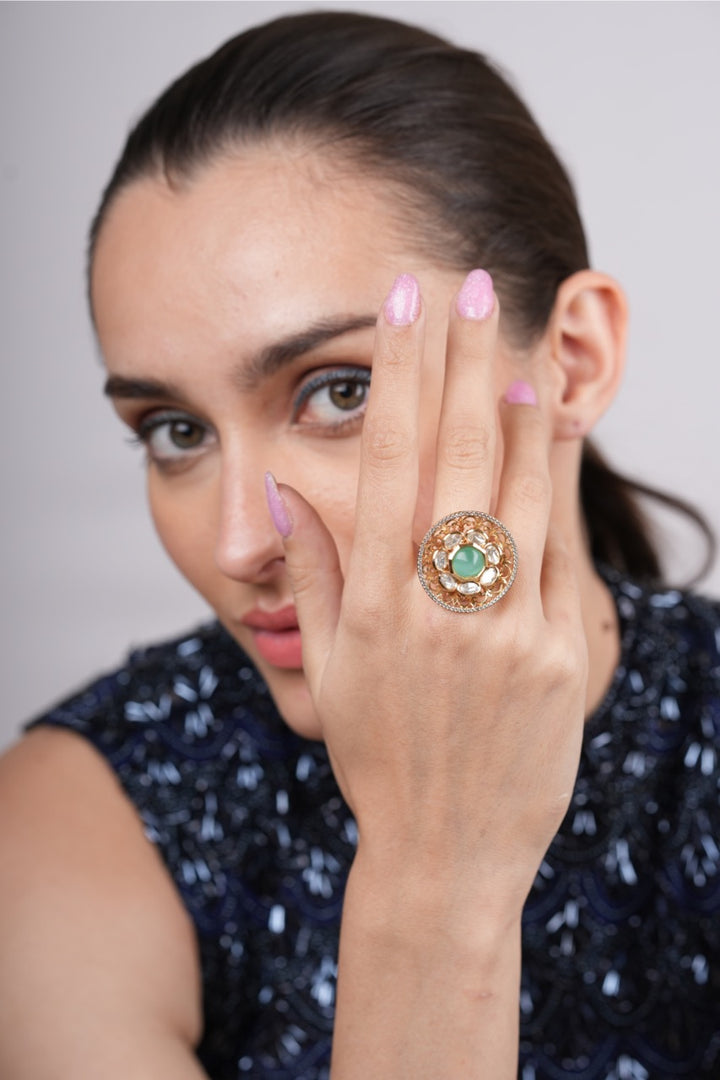 Sara Mint Floral Ring