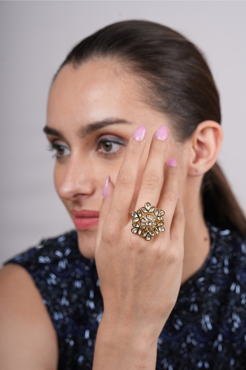 Asti Gold Floral Ring