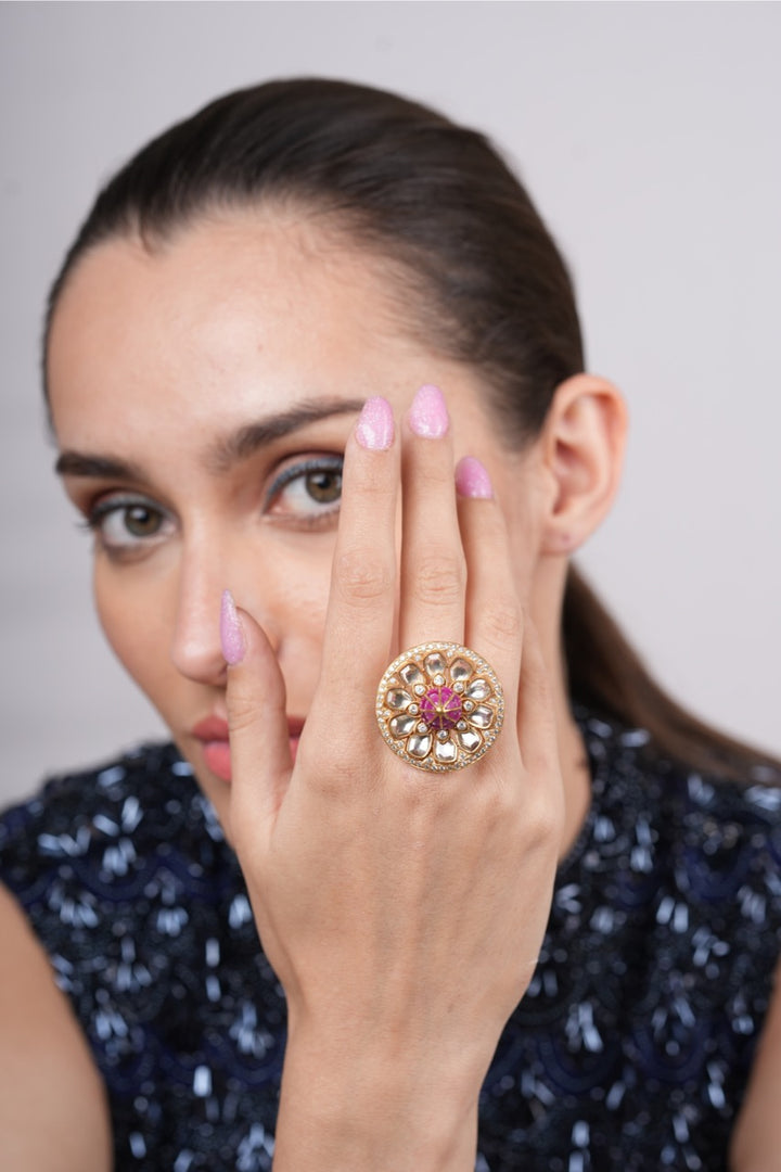 Emma Ruby Circular Ring