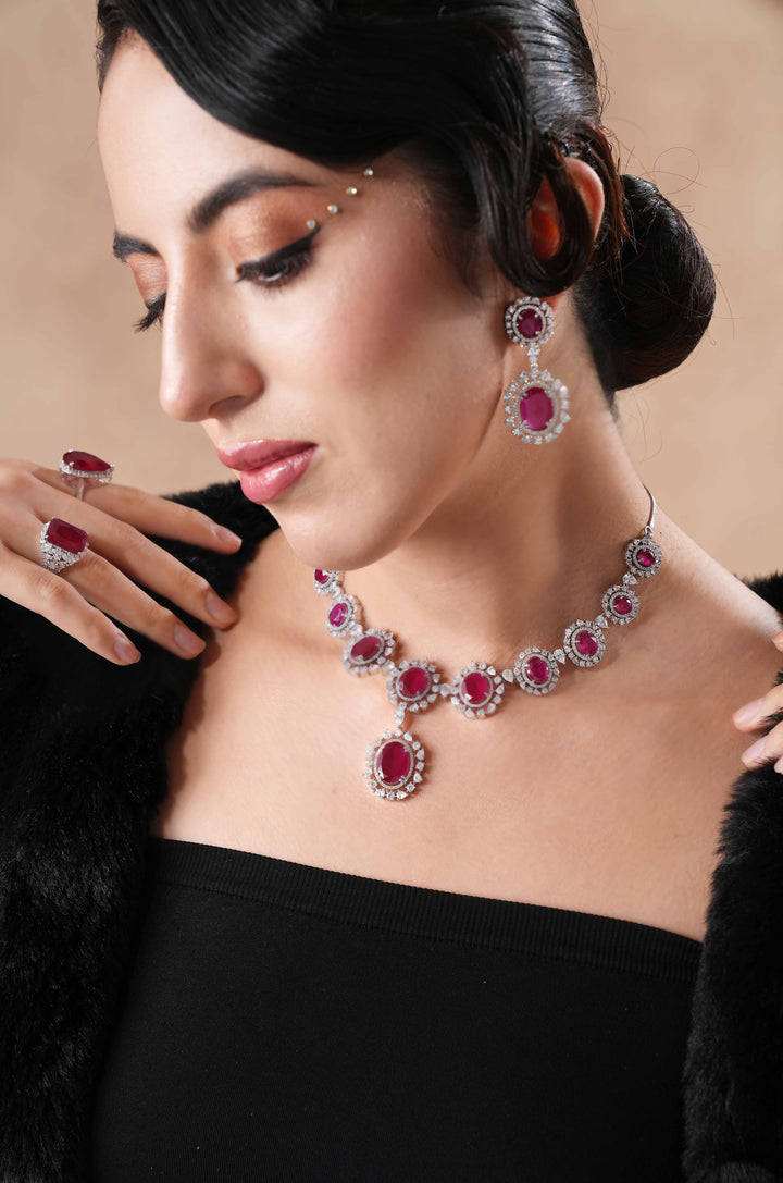 Nyra Ruby Diamond Necklace