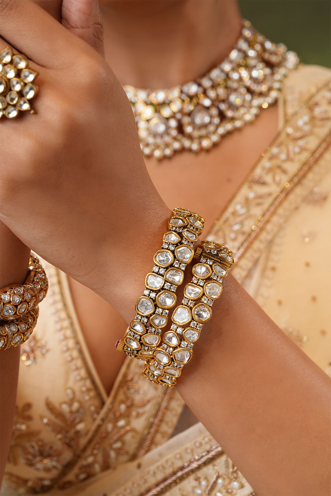 Haladika Polki Bangle - Set of 2