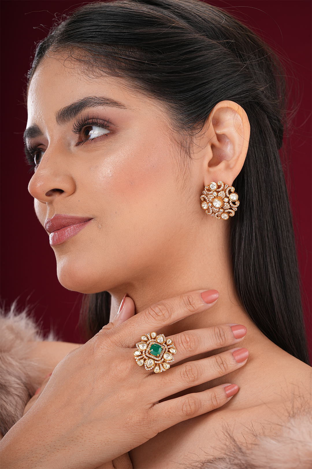 Saras Polki Studs