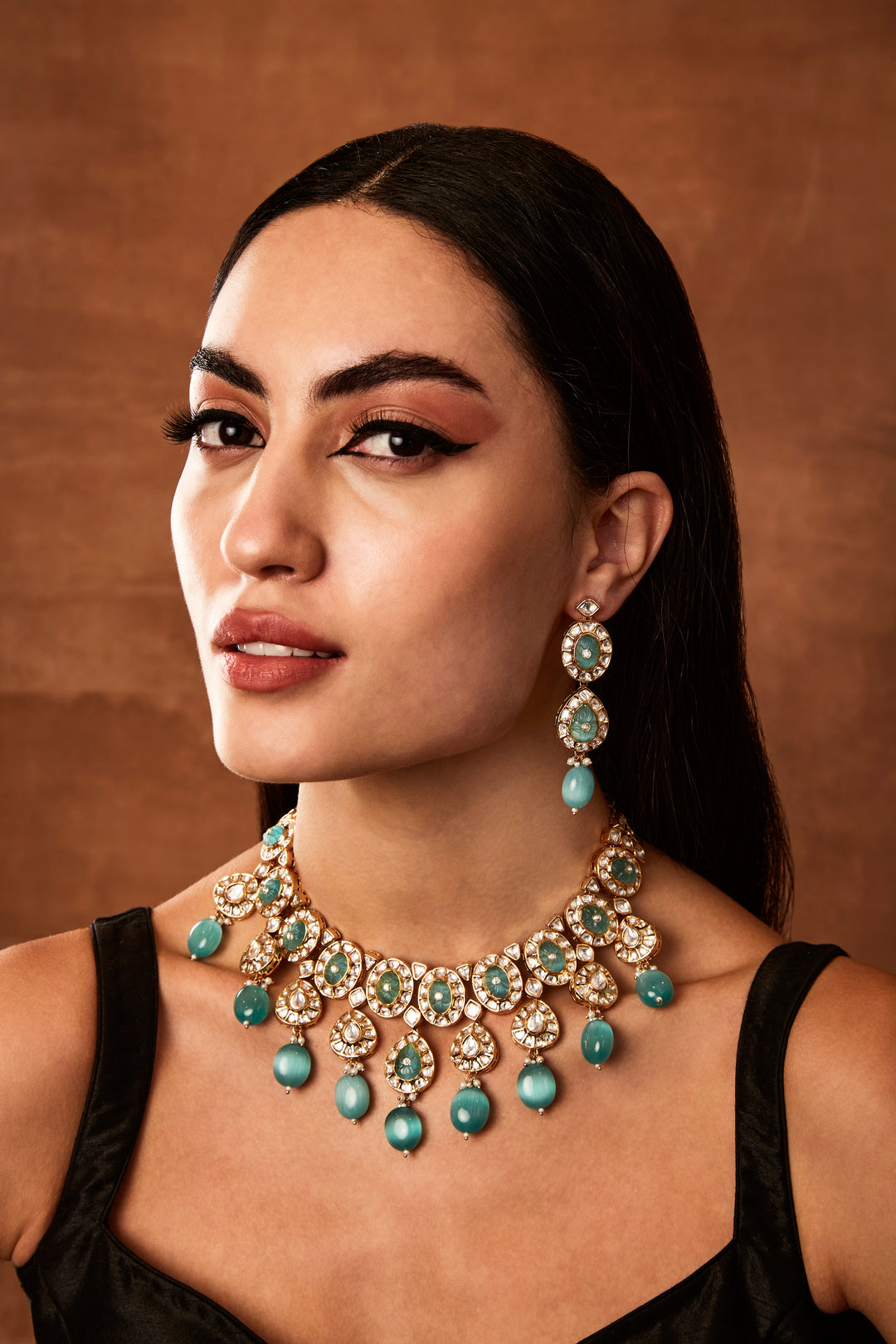 Yukta Mint Polki Necklace