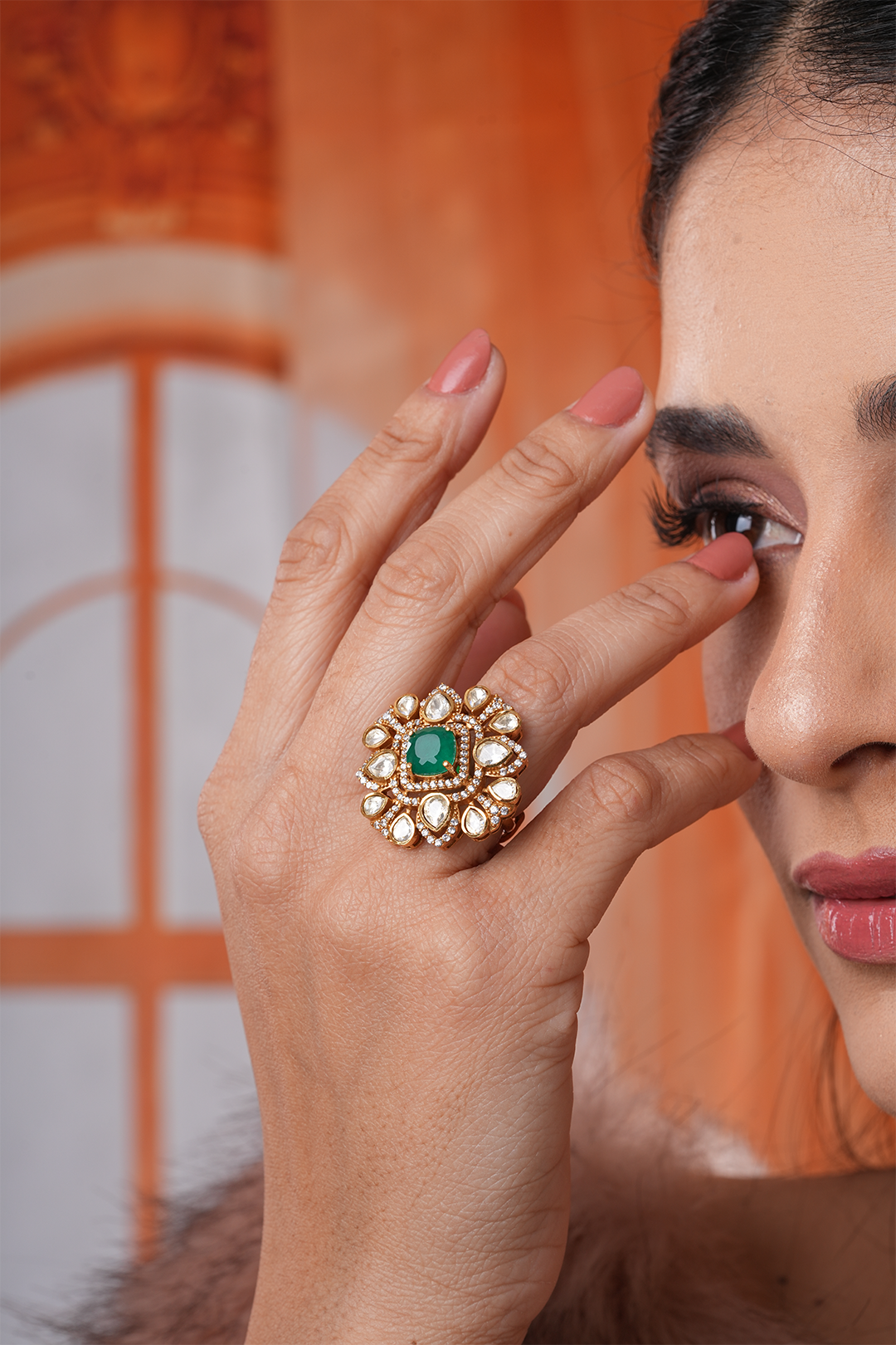 Genada Green Cocktail Ring