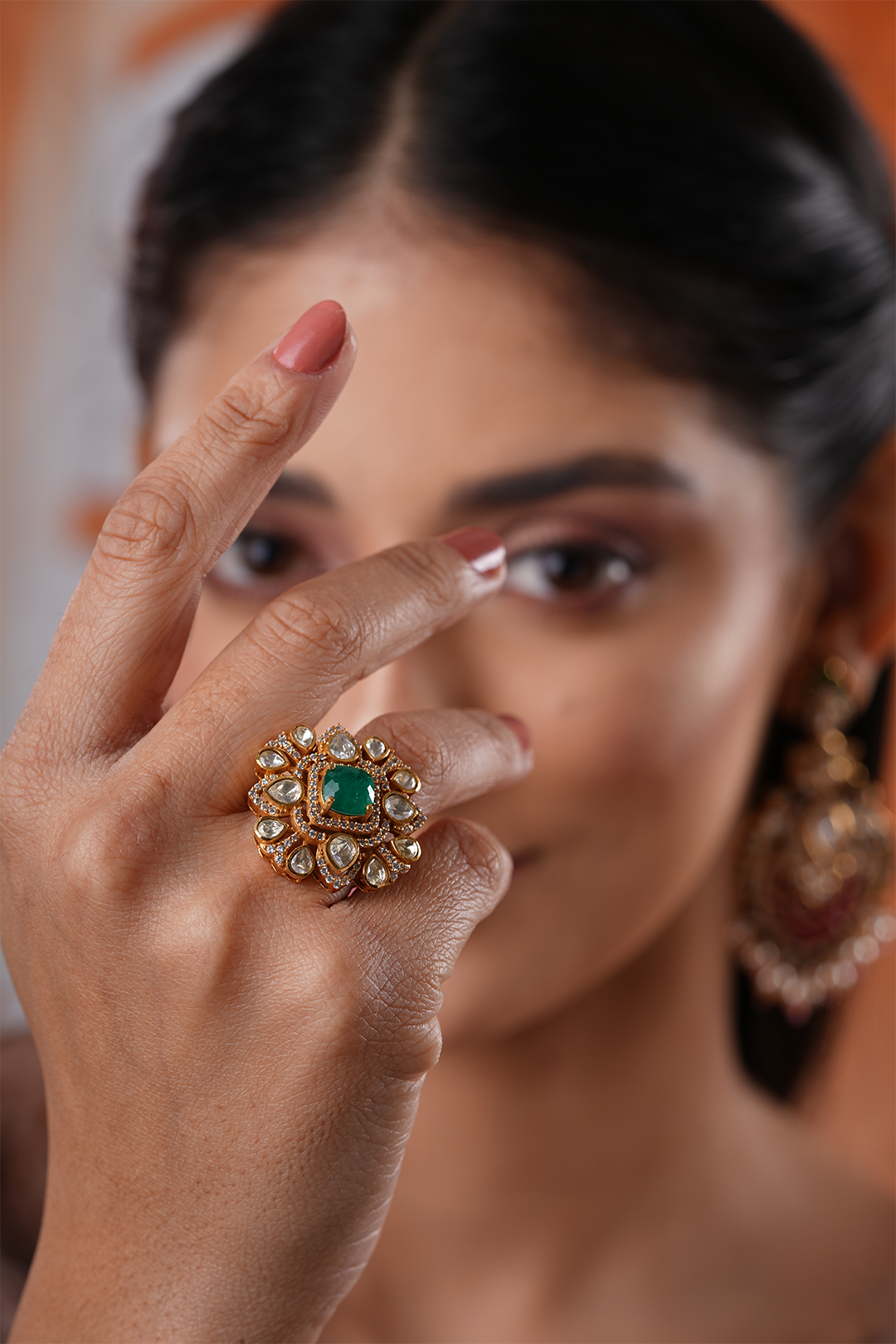 Genada Green Cocktail Ring