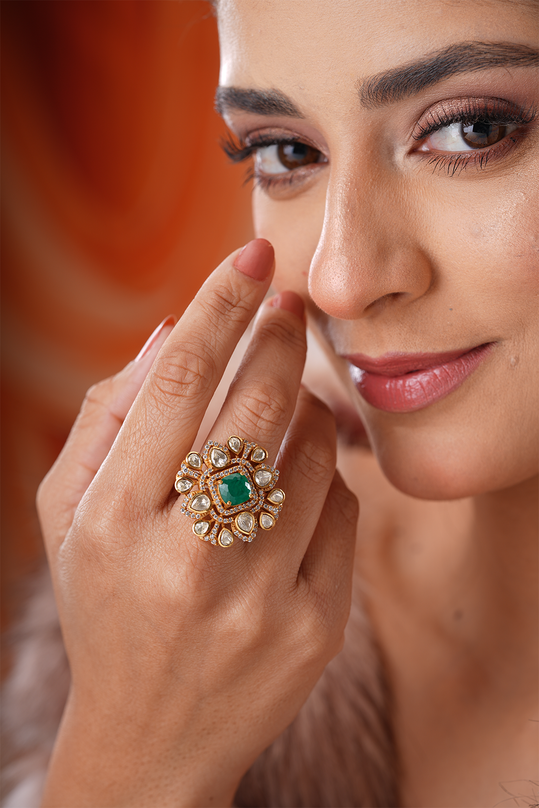 Genada Green Cocktail Ring