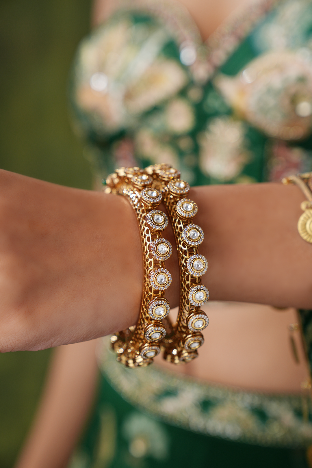 Henna Polki Bangles - Set of 2