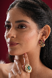 Nainika Red Meena Studs