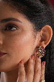 Nainika Red Meena Studs
