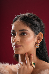 Nainika Red Meena Studs
