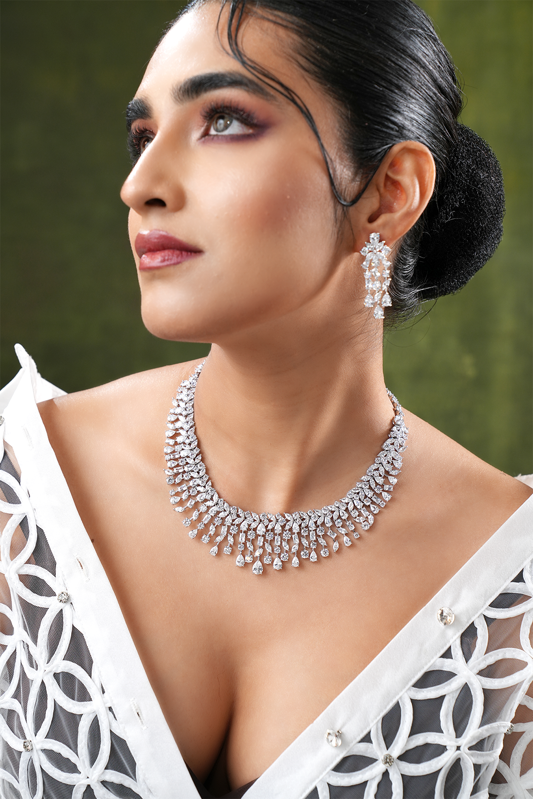 Noelle Faux Diamond Necklace Set