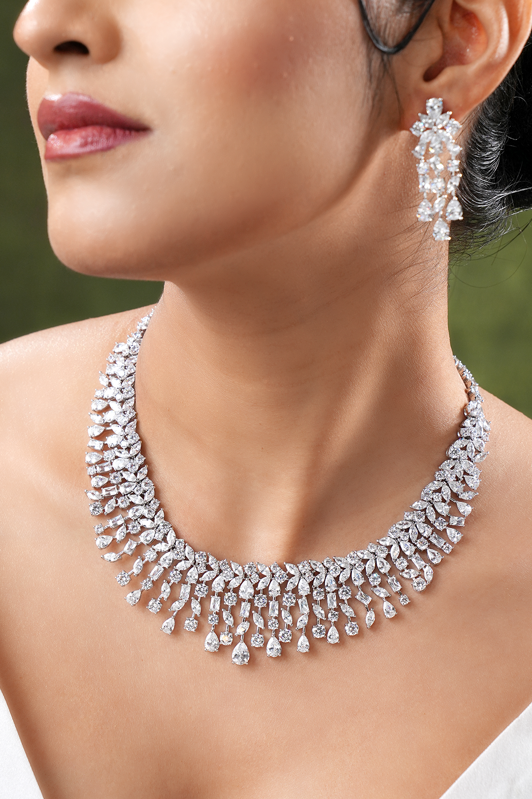 Noelle Faux Diamond Necklace Set