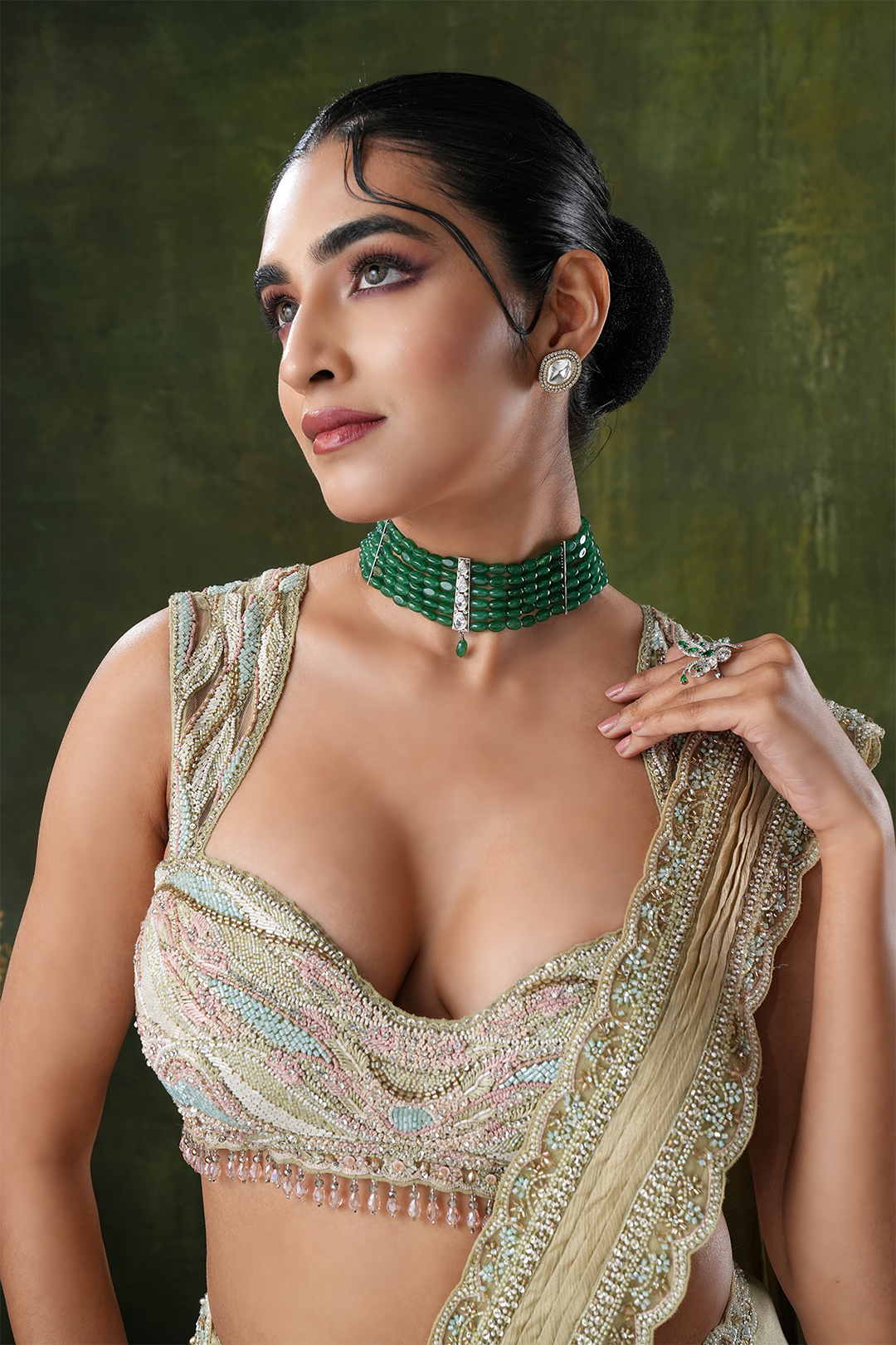 Saira Green Choker Necklace