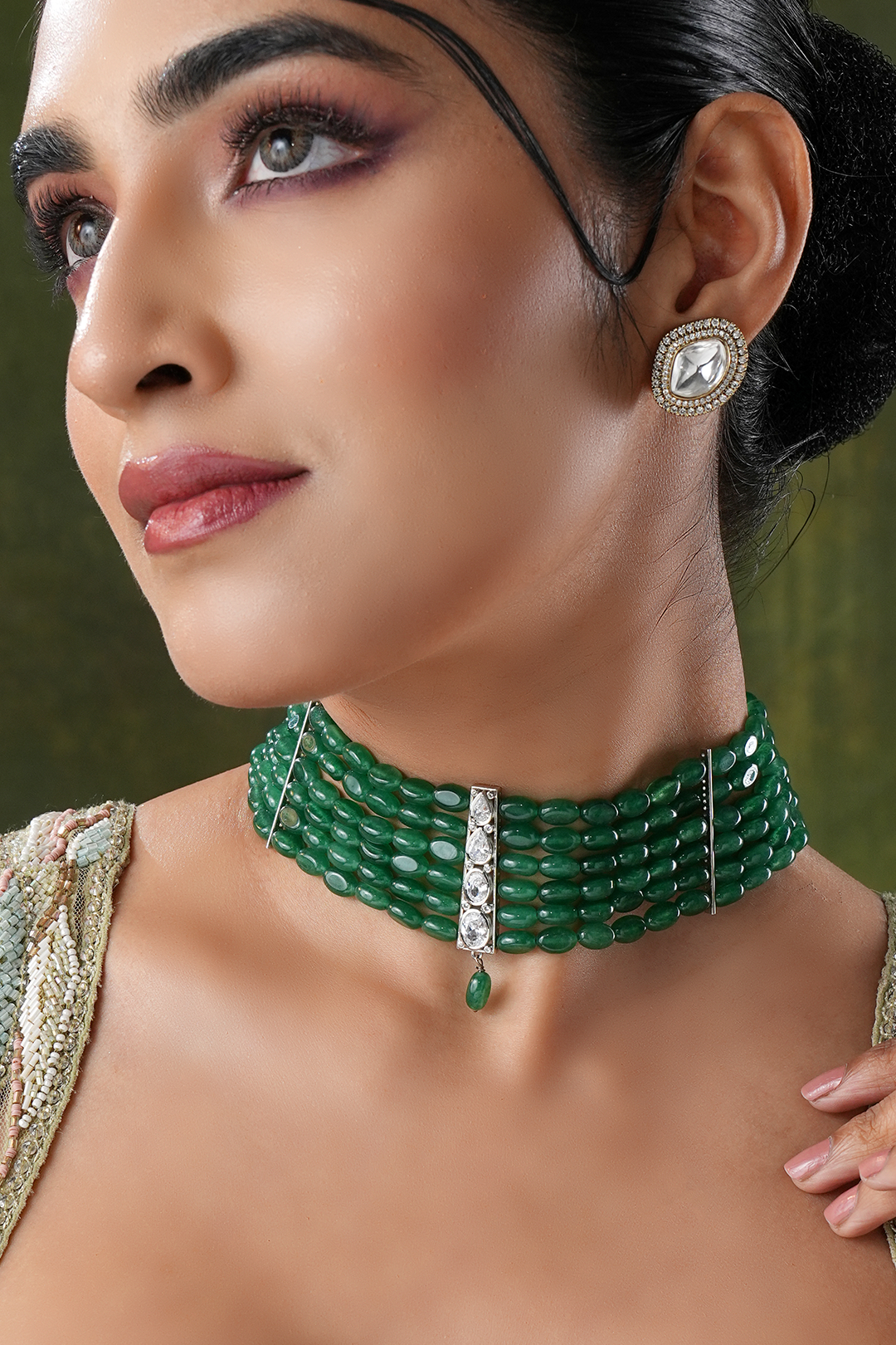 Saira Green Choker Necklace