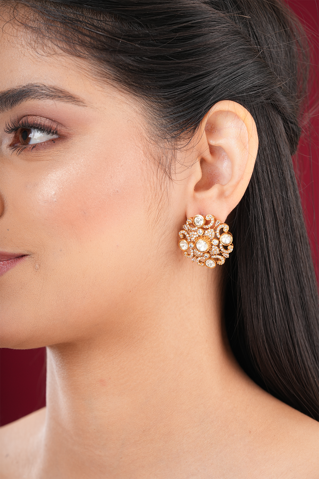 Saras Polki Studs