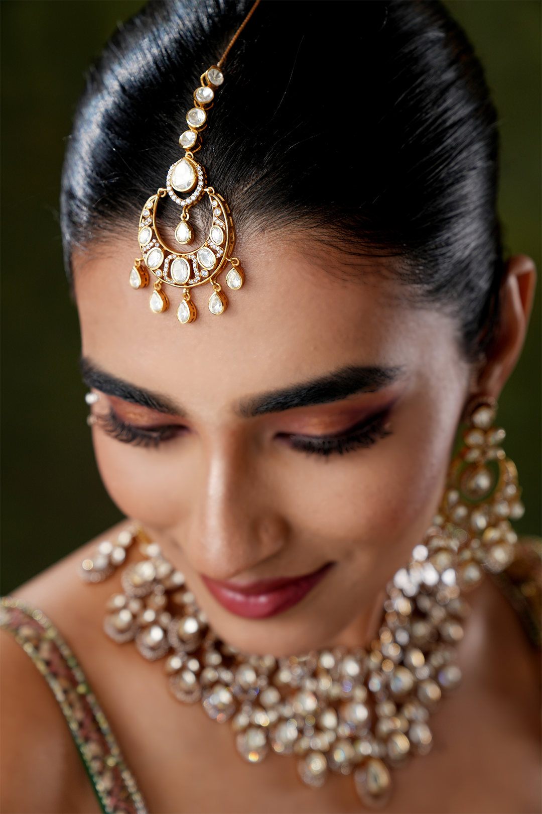 Sarika Polki Silver Maangtikka