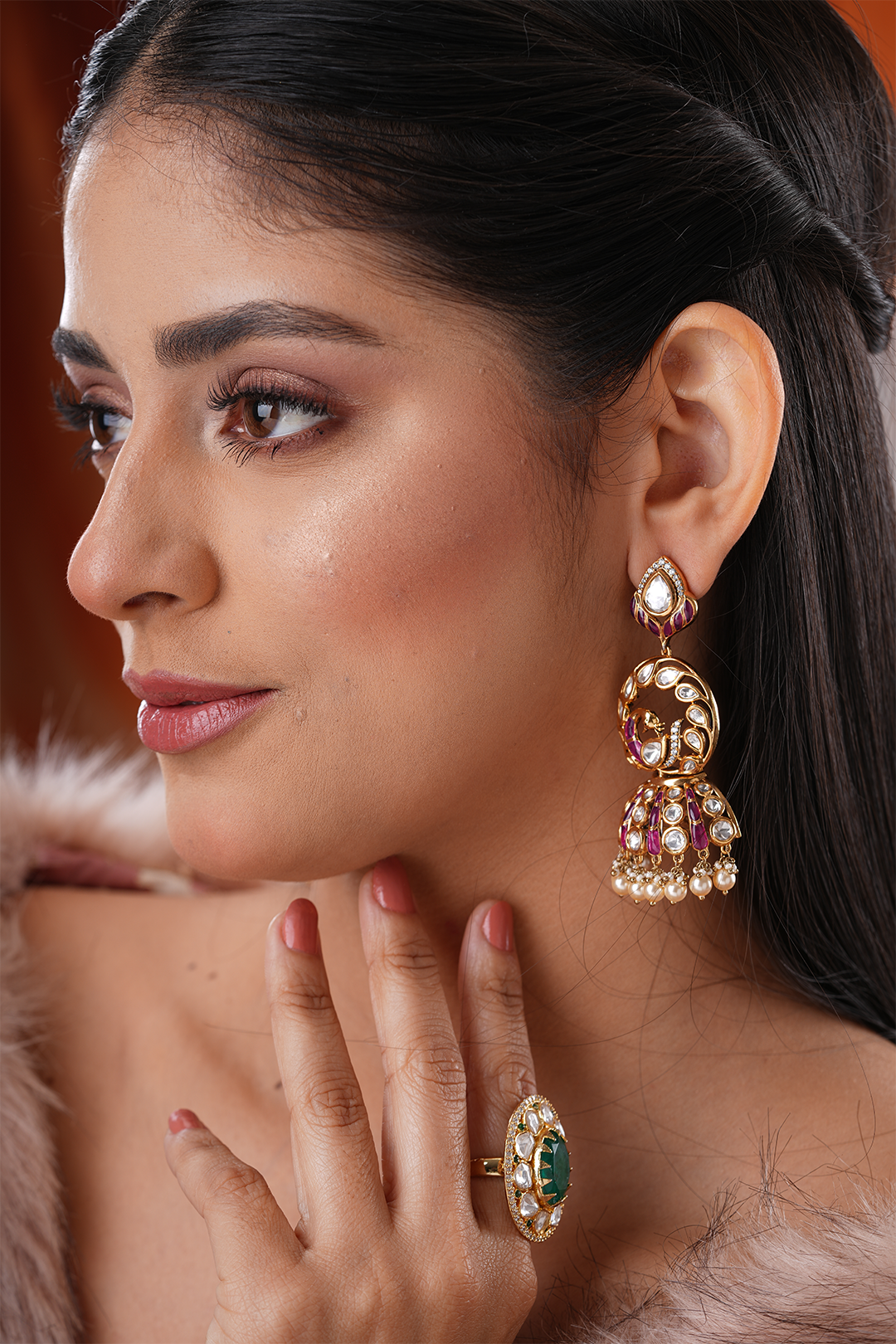 Seerat Victorian Polki Jhumka Earrings