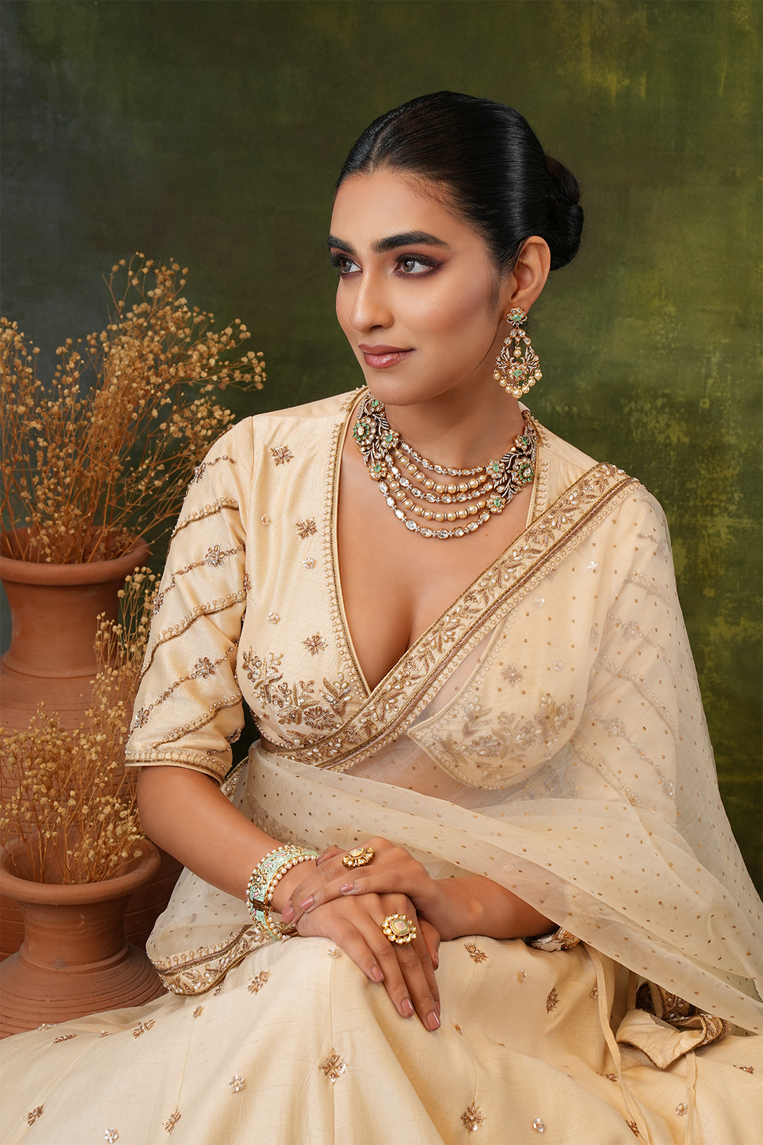 Sehrish Polki Necklace Set