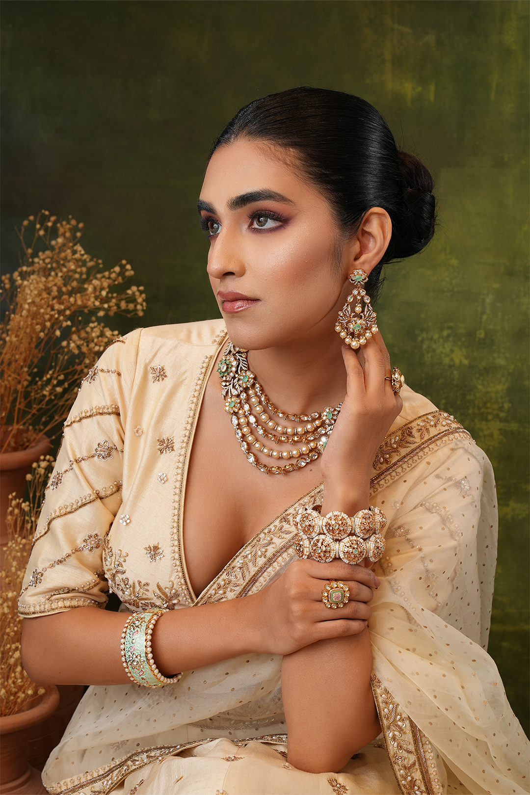Sehrish Polki Necklace Set