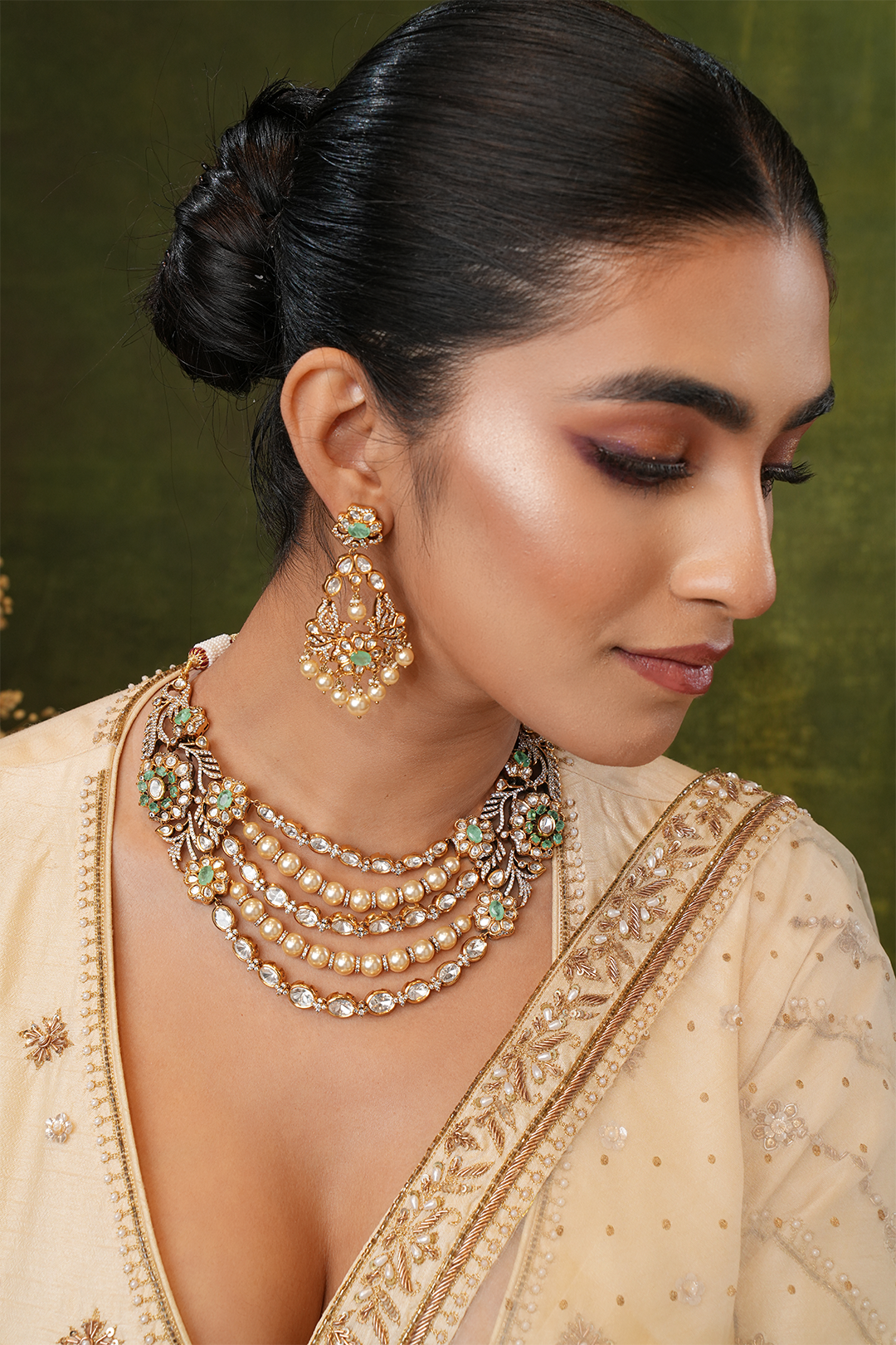 Sehrish Polki Necklace Set