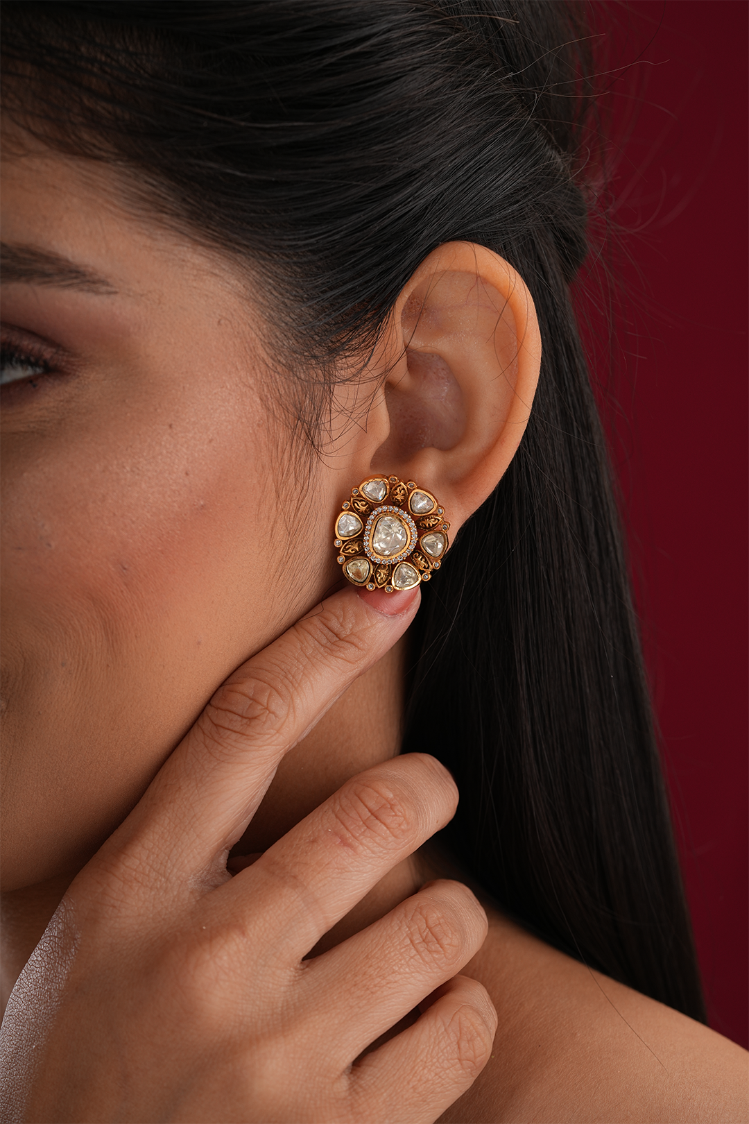Vena Polki Studs