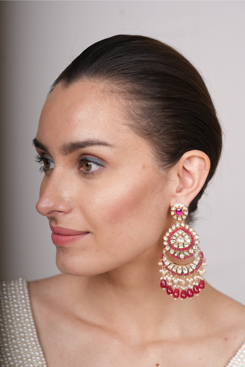 Dayita Ruby Polki Earrings
