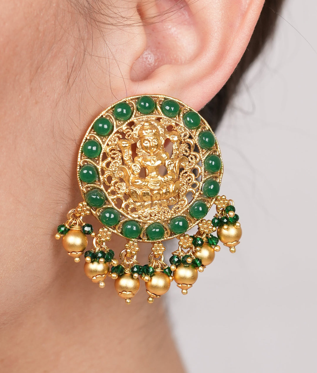 Omaja Gold Temple Earrings