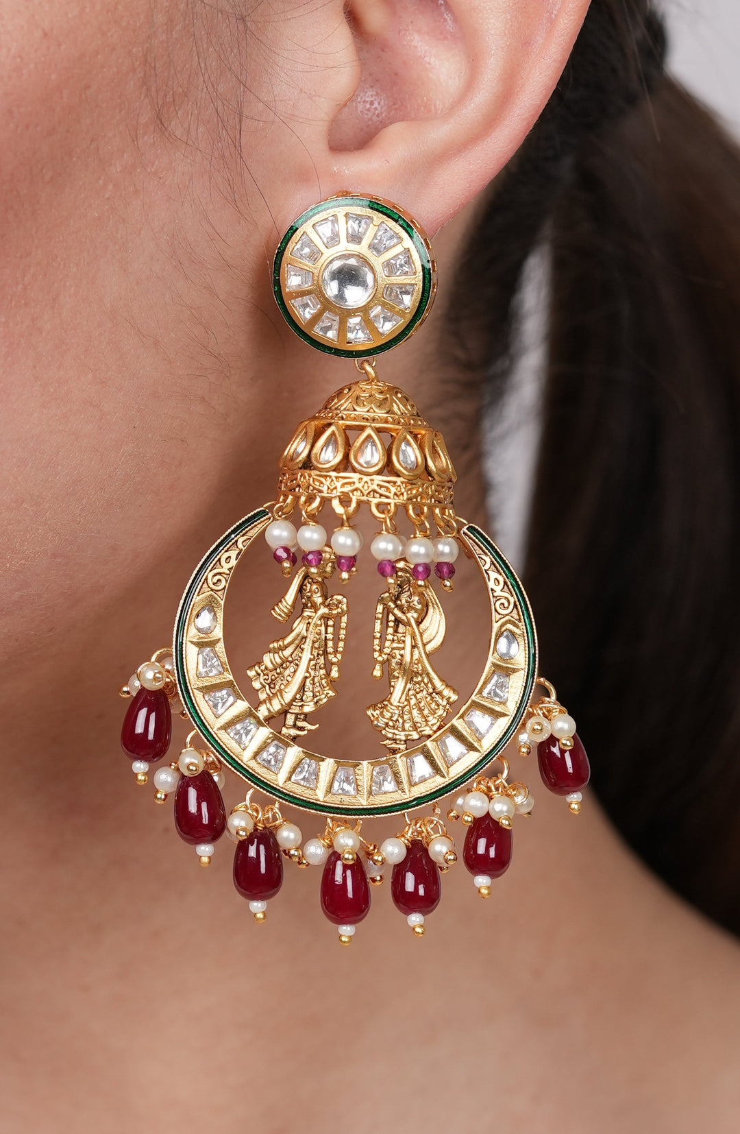 Krishna Gold Earrings