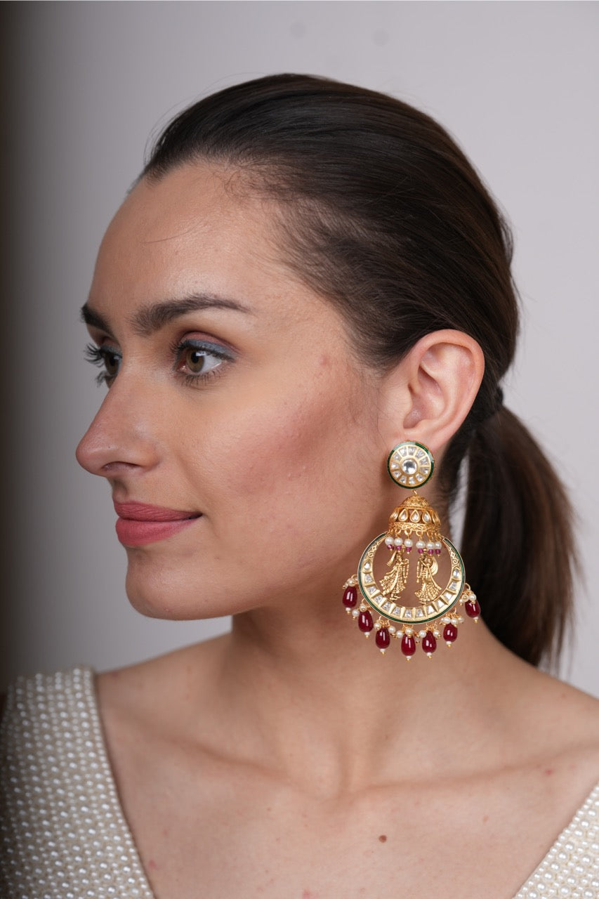 Krishna Gold Earrings