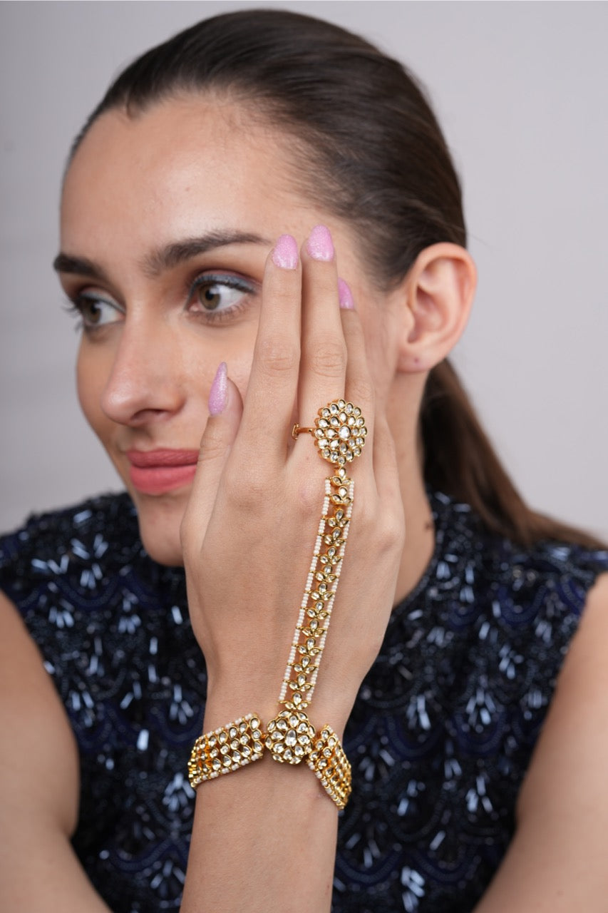 Daria Kundan Hathphools- Set of 2