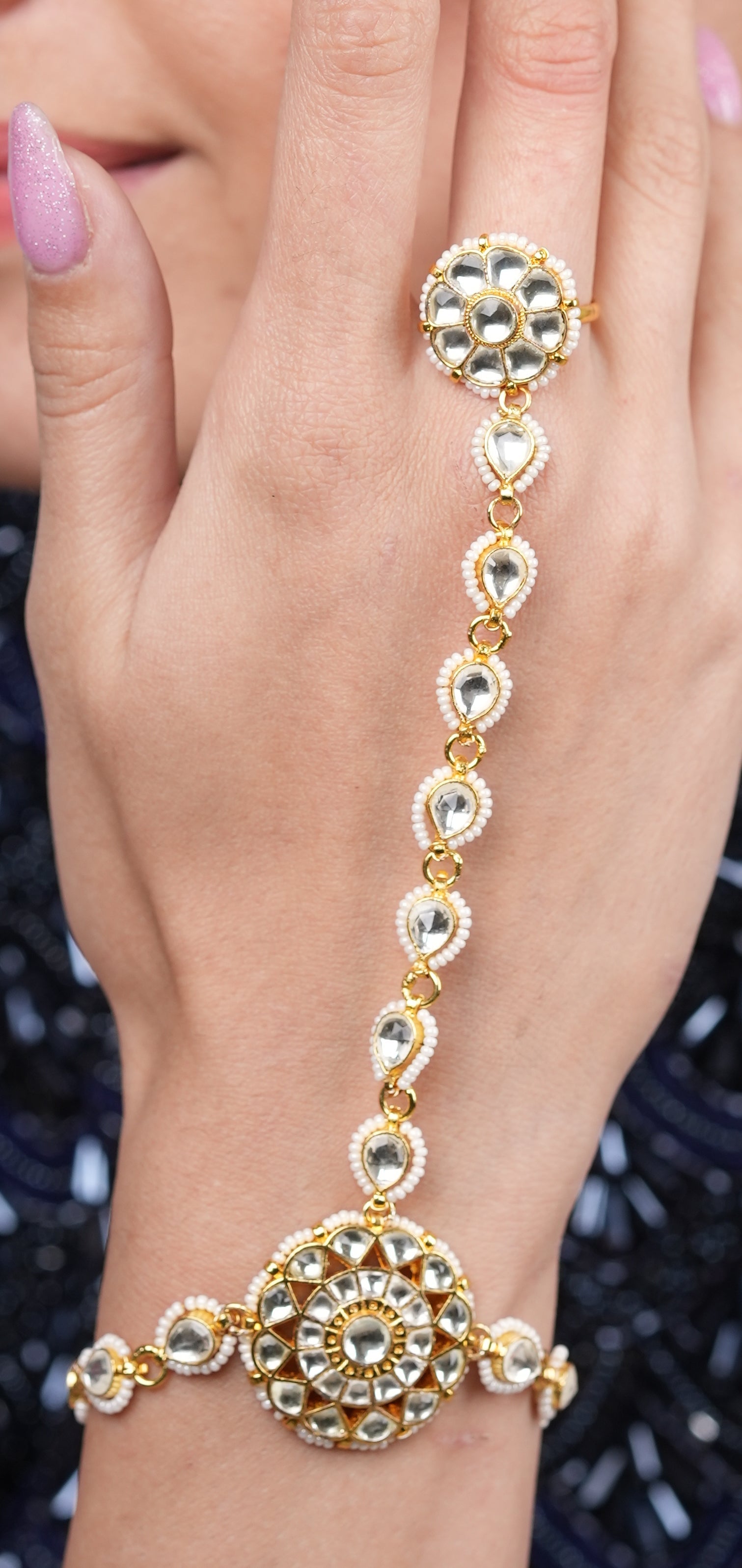 Milana Kundan Hathphool- Set of 2