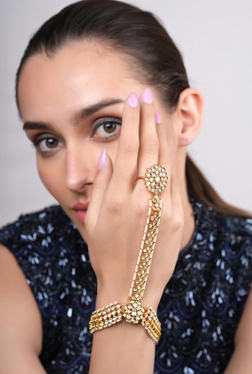Daria Kundan Hathphools- Set of 2